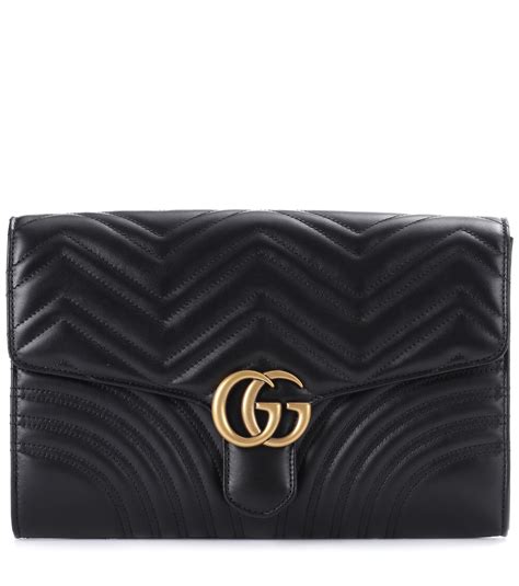 gucci marmont leather clutch